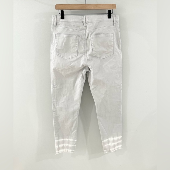 Loft Tie Dye Raw Hem Skinny Jeans Gray Size Medium 10/30 - Picture 7 of 7